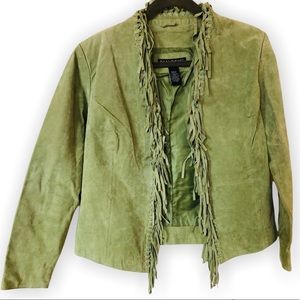 Vintage western fringe suede jacket